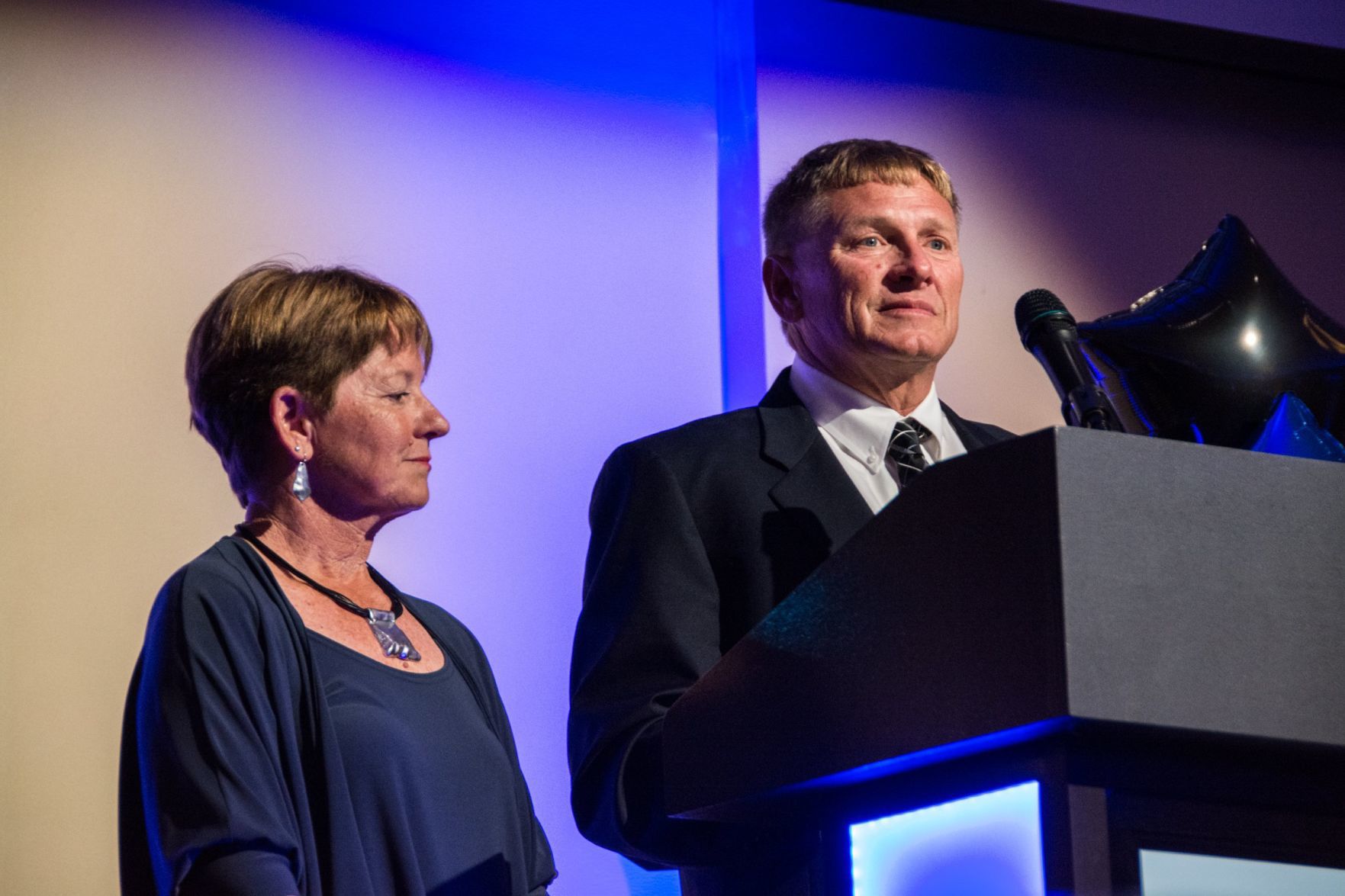 Jan and Dan Stuckey, Co-Founders of the organization, speak at the event